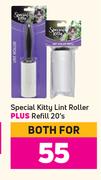 Special Kitty Lint Roller PLUS Refill 20's Pack-For Both