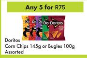 Doritos Corn Chips 145g Or Bugles 100g Assorted-For Any 5