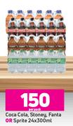 Coca Cola, Stoney, Fanta Or Sprite-24 x 300ml Per Pack