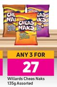 Willards Cheas Naks Assorted-For 3 x 135g