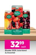 Rhodes 100% Juice Blend Assorted-2L Each