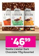 Nestle L'atelier Dark Chocolate Assorted-115g Each