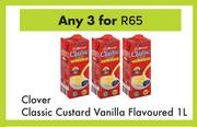 Clover Classic Custard Vanilla Flavoured-For Any 3 x 1L