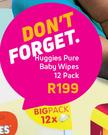 Huggies Pure Baby Wipes-12 Pack