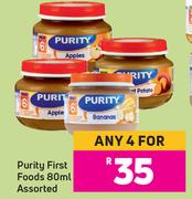 Purity First Foods Assorted-For Any 4 x 80ml