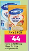 Purity Instant Baby Maize Porridge Assorted-For Any 2 x 500g