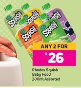 Rhodes Squish Baby Food Assorted-For Any 2 x 200ml
