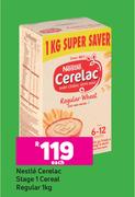 Nestle Cerelac Stage 1 Cereal Regular-1Kg Each