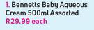 Bennetts Baby Aqueous Cream Assorted-500ml Each