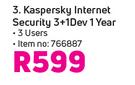 Kaspersky Internet Security 3 + 1DEV 1 Year