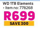 WD 1TB Elements