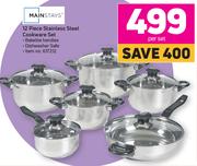 Mainstays 12 Piece Stainless Steel Cookware Set-Per Set