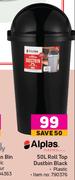 Alplas 50L Roll Top Dustbin Black