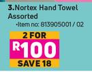 Nortex Hand Towel Assorted-For 2