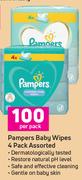 Pampers Baby Wipes 4 pack Assorted-Per Pack