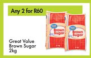Great Value Brown Sugar-For Any 2 x 2kg