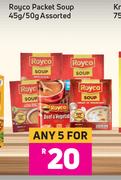 Royco Packet Soup Assorted-For Any 5 x 45g/50g