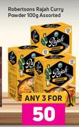 Robertsons Rajah Curry Powder Assorted-For Any 3 x 100g