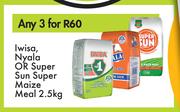 Iwisa Nyala Or Super Sun Super Maize Meal-For Any 3 x 2.5kg