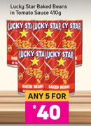 Lucky Star Baked Beans In Tomato Sauce-For Any 5 x 410g