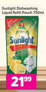 Sunlight Dishwashing Liquid Refill Pouch-750ml
