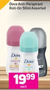 Dove Anti Perspirant Roll On Assorted-50ml Each