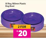 Ol' Roy 180mm Plastic Dog Bowl-For 2