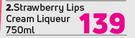 Strawberry Lips Cream Liqueur-750ml