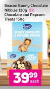 Beacon Bunny Chocolate Nibble 120g Or Chocolate And Popcorn Treats 150g-Each