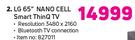 LG 65" Nano Cell Smart ThinQ TV