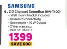 Samsung 2.0 Channel Soundbar HW-T400
