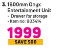 1800mm Onyx Entertainment Unit