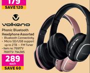 Volkano Phonic Bluetooth Headphone Assorted-Each