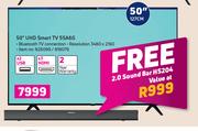 Hisense 50" UHD Smart TV 55A6G