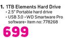 WD 1TB Elements Hard Drive