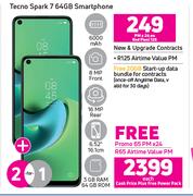 2 x Tecno Spark 7 64GB Smartphone-On Red Flexi 125 + On Promo 65