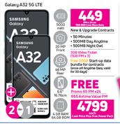 2 x Samsung Galaxy A32 5G LTE-On 1GB Red Core More Data + On Promo 65