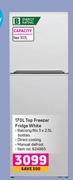 KIC 170L Top Freezer Fridge White