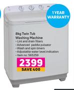 Defy 8Kg Twin Tub Washing Machine