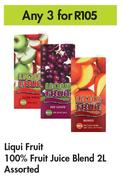 Liqui Fruit 100% Fruit Juice Blend Assorted-For Any 3 x 2Ltr