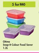 Otima 1.2Ltr Snap It Colour Food Saver-For 5 