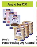 Moir's Instant Pudding Assorted-For Any 6 x 90g