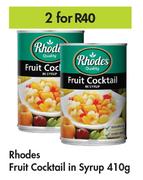Rhodes Fruit Coocktail In Syrup-For 2 x 410g