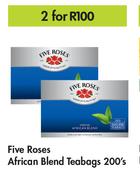 Five Roses African Blend Teabags-For 2 x 200's Pack