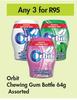 Orbit Chewing Gum Bottle Assorted-For Any 3 x 64g
