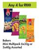 Bakers Mini Multipack Assorted-For Any 4 x 6 x 33g/5 x 40g