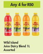 Wild Island Juice Dairy Blend Assorted-For Any 4 x 1Ltr