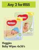 Huggies Baby Wipes-For Any 2 x 4 x 56's Pack