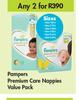 2Pampers Premium Care Nappies Value Pack-For Any 2