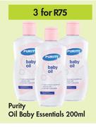 Purity Oil Baby Essentials-For 3 x 200ml 